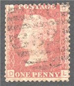 Great Britain Scott 33 Used Plate 124 - DL
